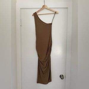 Michael Stars One-Shoulder Tan Dress